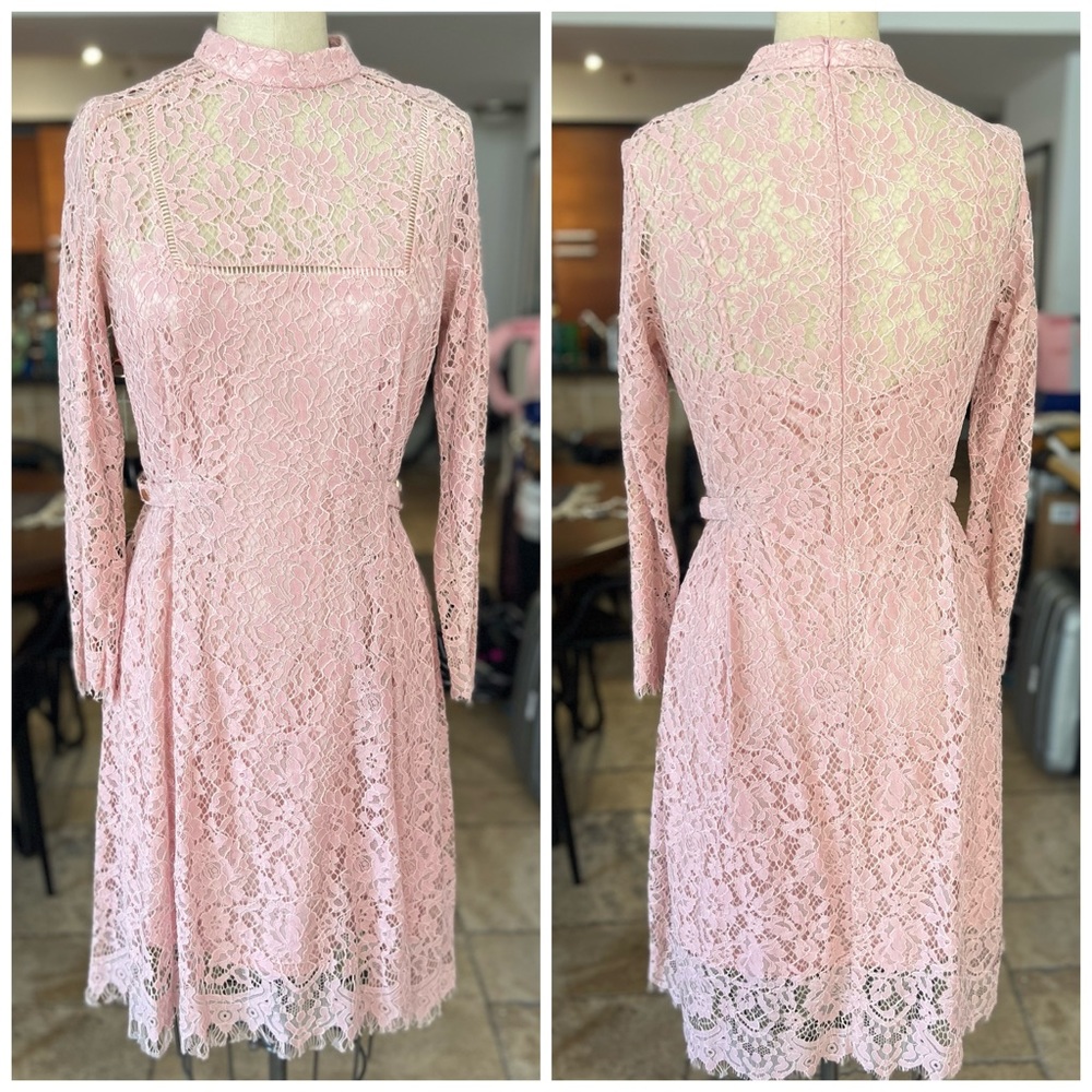 High end lace imperial cut midi dress